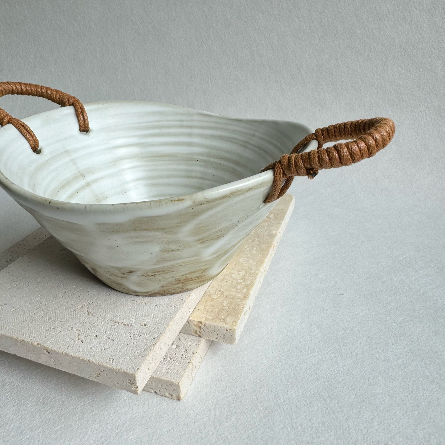 THE WOVEN-HANDLES DEEP BOWL